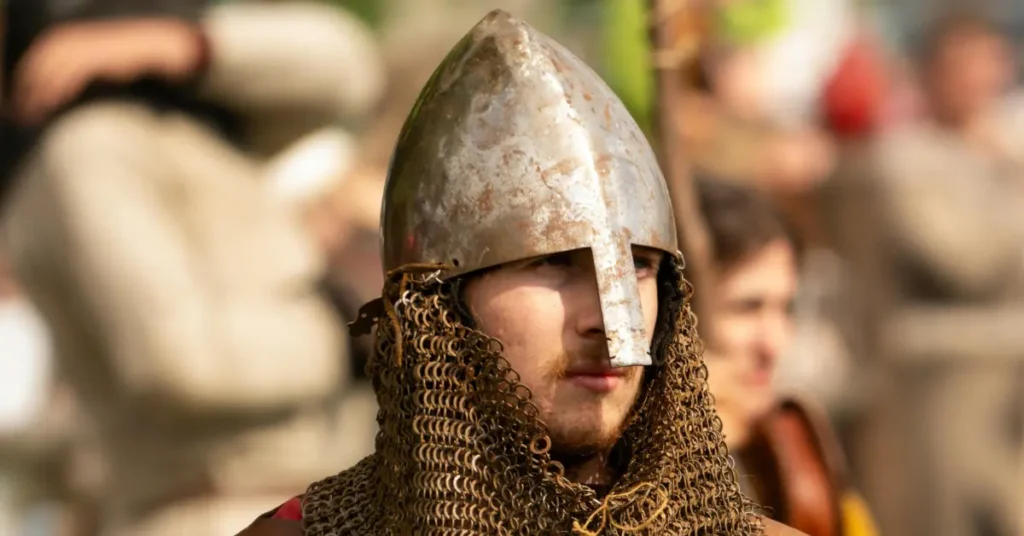 homme du moyen âge avec armure